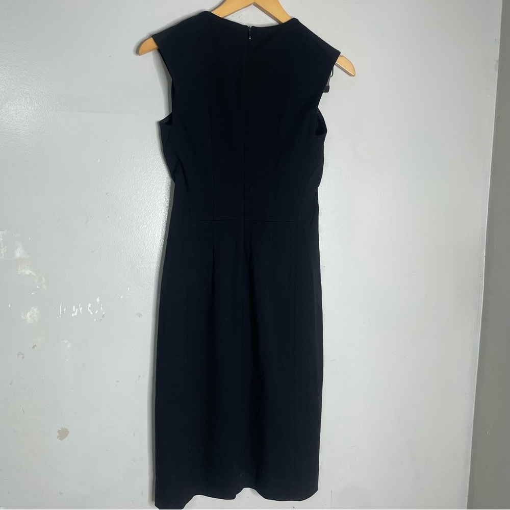 MM Lafleur The Katie Dress Black Stretch Ponte Knit Sheath Size 2 - Picture 3 of 6